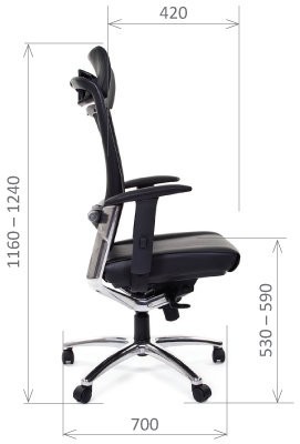 Кресло руководителя CHAIRMAN Ergo 281 A chrome