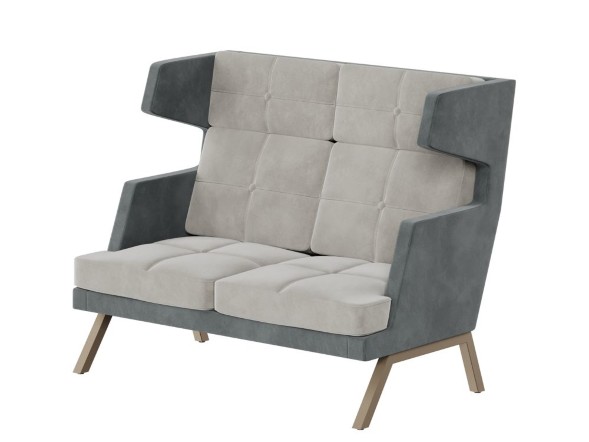 Aldo Диван двухместный высокий с декором из пуговиц ALDB-02 1430*960*1180