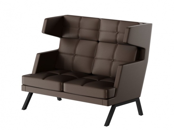 Алдо Диван двухместный высокий с декором из пуговиц ALDB-02 1430*960*1180