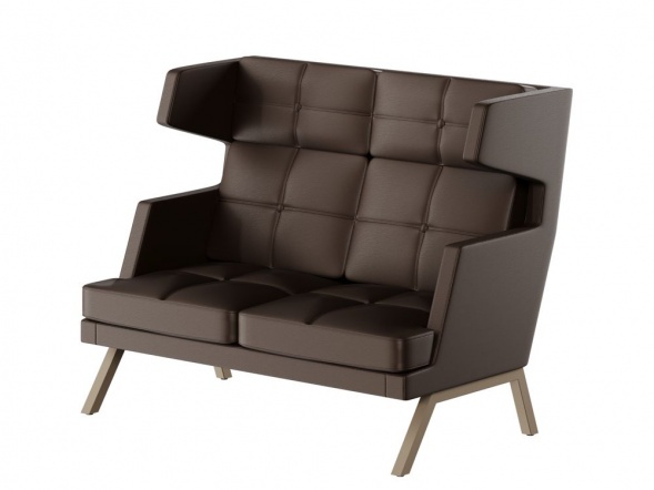 Алдо Диван двухместный высокий с декором из пуговиц ALDB-02 1430*960*1180