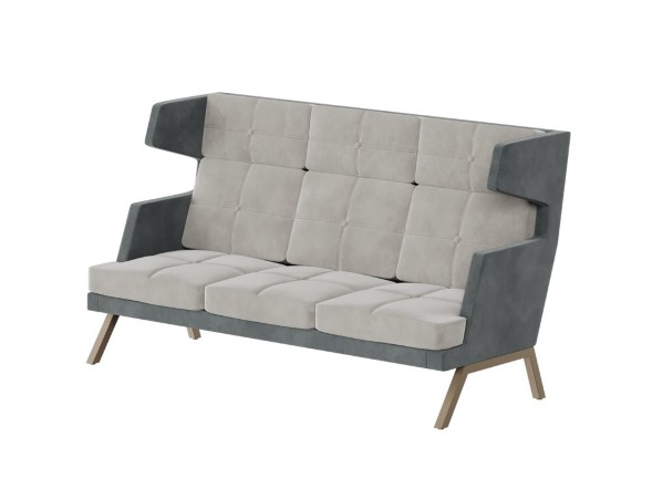 Aldo Диван трёхместный высокий с декором из пуговиц ALDB-03 2010*960*1180