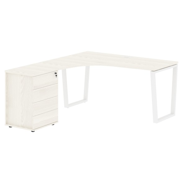 Стол эргономичный с тумбой EVCET 1518(L) 1560х1880х750 EDIS