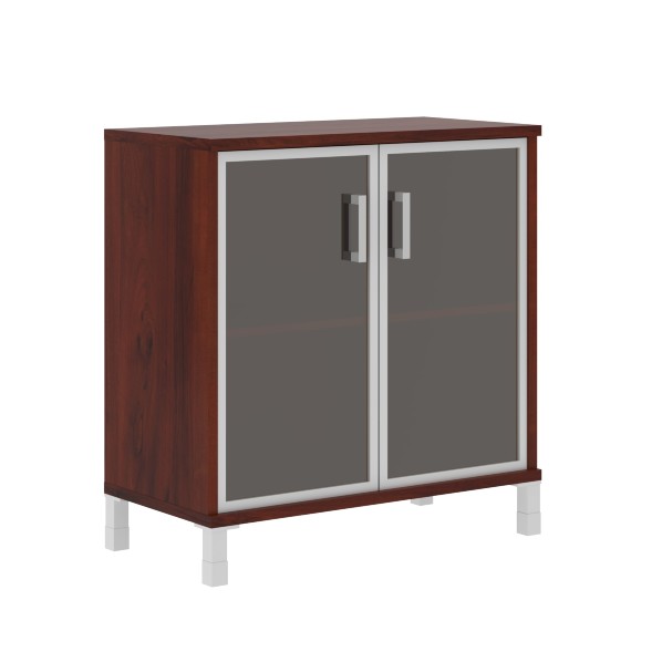 Шкаф низкий со стеклянными дверьми в AL-рамке B 410.4 900х450х920 BORN