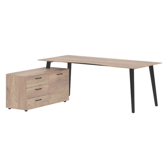 Стол руководителя с тумбой JCT 2018(L) 2000х1800х750 JAY